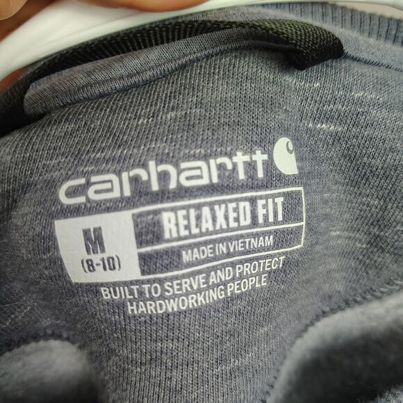 Carhartt Relaxed Fit Crewneck Block Logo Sleeve Graphic Sweatshirt Size Medium - Picture 3 of 9